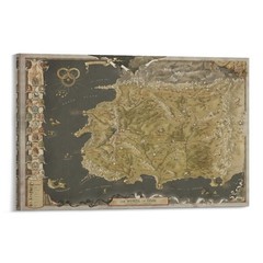 Wheel of Time Map of Middle-earth Motivational Words Home furnishing poster