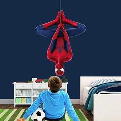 Spider Man Hanging Wall Sticker Superhero Vinyl Decal for Kids Room Decor Home