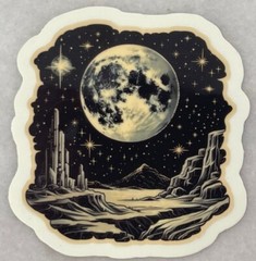 Other Worlds Glow in the Dark Stickers Sci-Fi Fantasy Art Space Planets Laptop