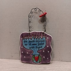 Silvestri-Sandra Magsamen Earth Rejoiced 3D Ceramic Wall Plaque Hanukkah 4”