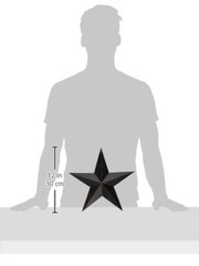 12» Wall Decor 12-Inch Antique Black Barn Star