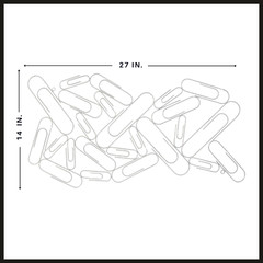 Wall Decor Abstract Metal Paperclip Art for Home Kitchen Office Bedroom PicFrame