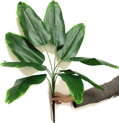 Artificial Plants Tropical Leaves, Fake Greenery Banana Tree Faux Palm Plant