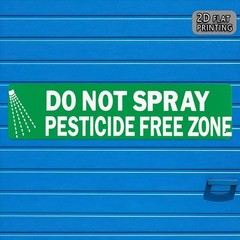 Eco Friendly Pesticide Free Zone Metal Sign Organic Farm Field Entrance Plaque