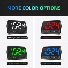 Small LED Digital Clock for Bedroom, Loud Alarm Clock for Heavy Sleepers Adul…