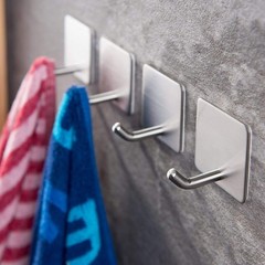 YIGII Towel Hooks/Bathroom Hook – Self Adhesive Hooks Office Hooks Hanging Ke…