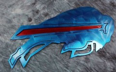 Buffalo Bills – Blue/Red – Metal Wall Art – 16″ x 9″
