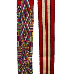 Vintage Handwoven Guatemalan Textile Sash Belt Faja Maya 108” L x 3.75” W