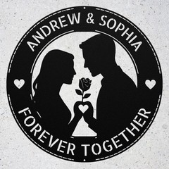 Personalized Romantic Couple Metal Sign Love Wall Decor Valentine’s Day Gift