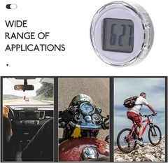 Sleek Mini Waterproof Digital Clock for Cars and Motorcycles – Easy Stick-on