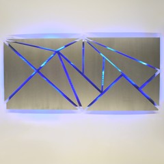 Modern Large Geometric Abstract Metal Wall Art LED Decor Painting – Brian Jones