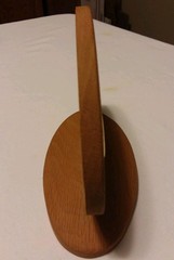 Wooden Clock On Stand w Carved Rose 6″ H x 6 3/4″ L x 3 1/2″ W Works Great