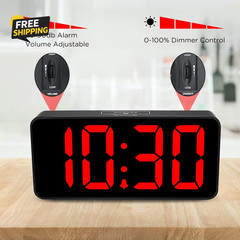 Large Digital Alarm Clock Big Numbers for Seniors & Visually Impaired, 9 Inches