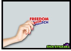 Freedom Of Speech Patriotic Sticker Decal Car Truck Window Red White and Blue