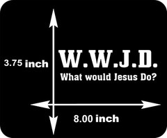 WWJD Jesus God Christian Religious Religion Vinyl Decal Cars Trucks 8″ X 3.75″