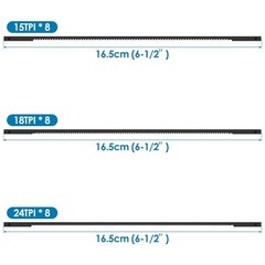 24Pcs Coping Saw Blades Set, 6-1/2-Inch Long Between Pins, Sturdy Wood Cuttin…