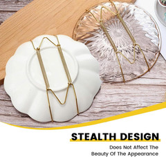 9 Pcs Plate Hangers for Wall, 6/8/10 Inch Stainless Steel Invisible Plate Hanger