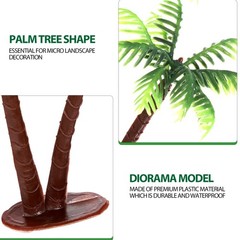 10pcs Plastic Palm Tree Model Trees – Miniature Palm Trees: Fake Plastic Tree…