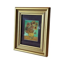 VAN GOGH – sunflowers art print – gold colored 8 x 10 frame – home wall art
