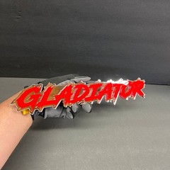 1x Gladiator Custom Text 3D Acrylic Car Emblem Badge Multicolor Laser Cut decal