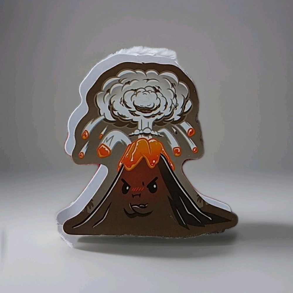 Mad Exploding Volcano Sticker