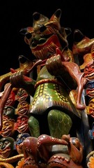 Unique Handcrafted 42 in Wooden Demon Devil Mask from Sri Lanka | Traditional