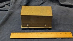 Vintage Brass Footed Cigarette Trinket Box Drawer Very Heavy Handmade?