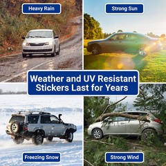 Ellopi 3×9 in Hilarious Anti-Tailgating Warning Bumper Stickers