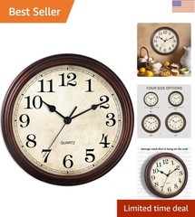 Decorative 9-Inch Silent Clock – Ideal for Living Room, Bedrooms, and Kitchens