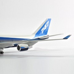 18.5 inch B747 Airplane Model Toys American United Airlines W/ LED Light Wheel