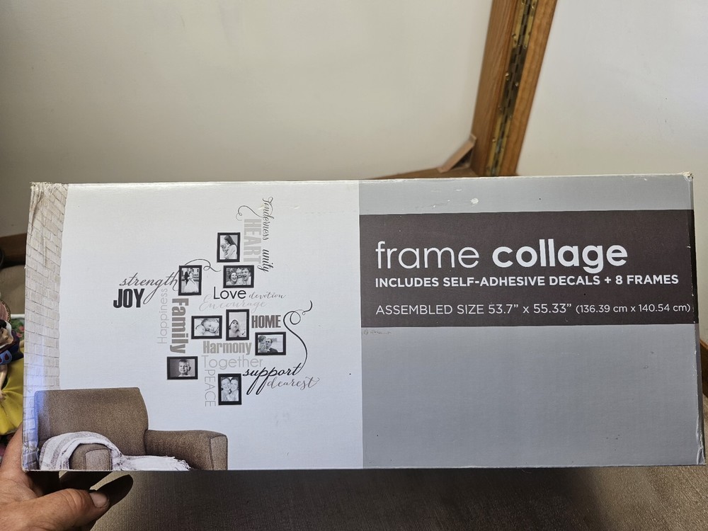DCWV Home Frame Collage Includes Self Adhesive Decals + 8 Frames