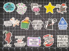 100 Pcs Funny Meme Stickers Pack Vinyl Decals Sarcastic Adult Humor Joke Lot