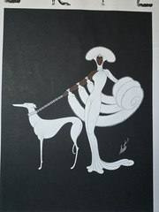 1982 ERTE HAND SIGNED SEVENARTS LIMITED ART DECO PRINT SYMPHONY IN WHITE