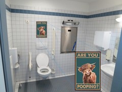 12×8 Inches Vintage Metal Sign with Pre-Printed Text for Restroom Decoration