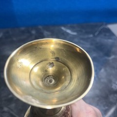 Hand Crafted Kashmiri Pattern Brass Flower Vase 17 cm