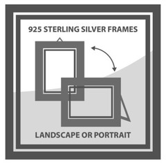 5″x3,5″ in Solid 925 Sterling Silver Photo Picture Frame* 7380 /9×13 USA