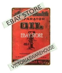 ANKER-HOLTH SEPARATOR OIL CREAM SEPARATOR metal tin sign decorative wall plaques