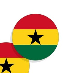 Ghana Flag Stickers Flag Decals Vinyl Stickers Round Indoor Outdoor Ghana 4pack