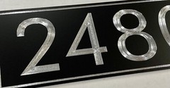 Engraved Personalized Custom House Home Number Street Address Metal 11×4 Sign