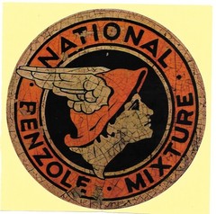 National Benzole Mixture Vintage Gas Station Vinyl Sticker Retro Mercury Decal
