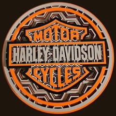 Harley-Davidson Mosaic Wall Art – 3D Printed Motorcycle Decor | Biker Gift