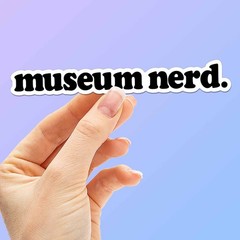Museum Nerd Sticker – Cute Nerdy Decal for Laptop & Hydroflask Water Bottle
