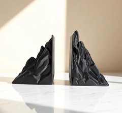 Stunning Minimalist Mountain Bookends Set