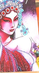 Asian Peking Opera Lady, Beaded Art, Finished Diamond Painting Home Decor