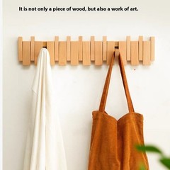 Wall Mounted Wood Coat Racks With 8 Hooks Art Entry Door Porch Hanging Hook Pian