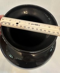 Large 16.25”Solid Black Porcelain Tung Chi Vase VTG NICE!! No Chips