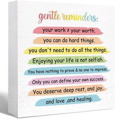 Inspirational Sign Gentle Reminders You Can Do Hard Things Wooden
