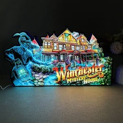 Winchester Mystery House Printed LED Pinball Topper Lightbox for Barrel of Fun