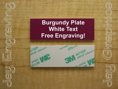 Custom Engraved 1×3 Plate Plaque Nameplate w/ Adhesive Back / Any Color!