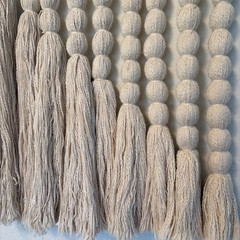 Tapestry Macrame Handmade Wall Hanging Boho Cotton Folk Art Eclectic Off White